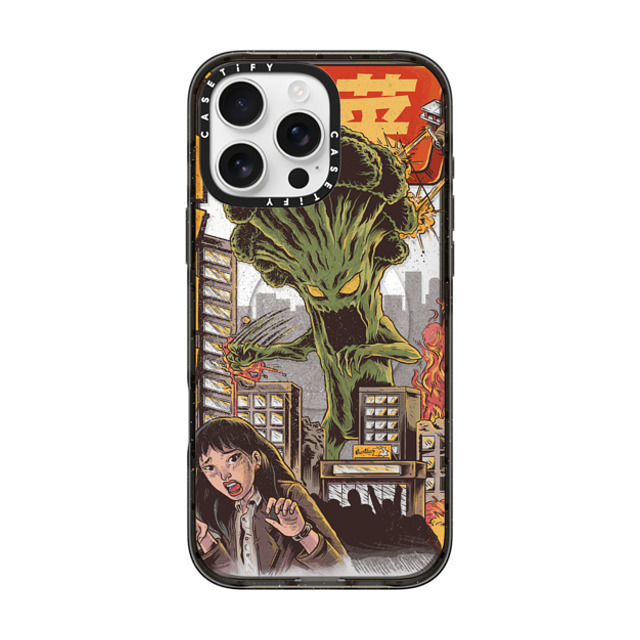 Ilustrata x CASETiFY iPhone 16 Pro Max ケース ブラック インパクトケース MagSafe対応 Broccozilla