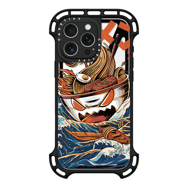 Ilustrata x CASETiFY iPhone 16 Pro Max ケース ブラック ウルトラ バウンスケース MagSafe対応 Black Great Ramen