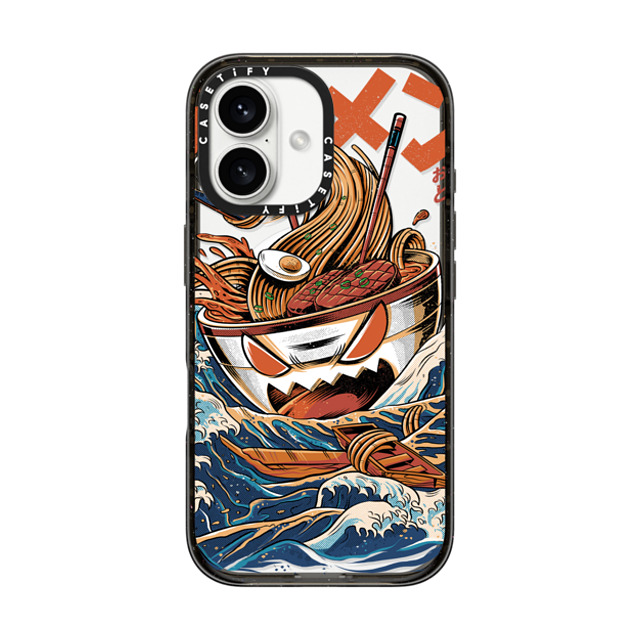 Ilustrata x CASETiFY iPhone 16 ケース ブラック インパクトケース MagSafe対応 Black Great Ramen