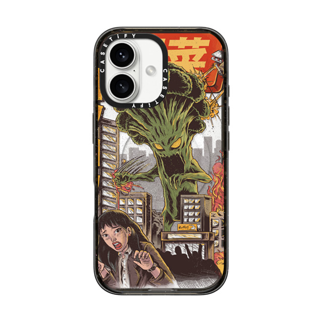 Ilustrata x CASETiFY iPhone 16 ケース ブラック インパクトケース MagSafe対応 Broccozilla