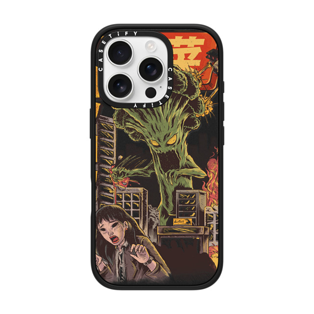 Ilustrata x CASETiFY iPhone 16 Pro ケース マットブラック インパクトケース MagSafe対応 Broccozilla