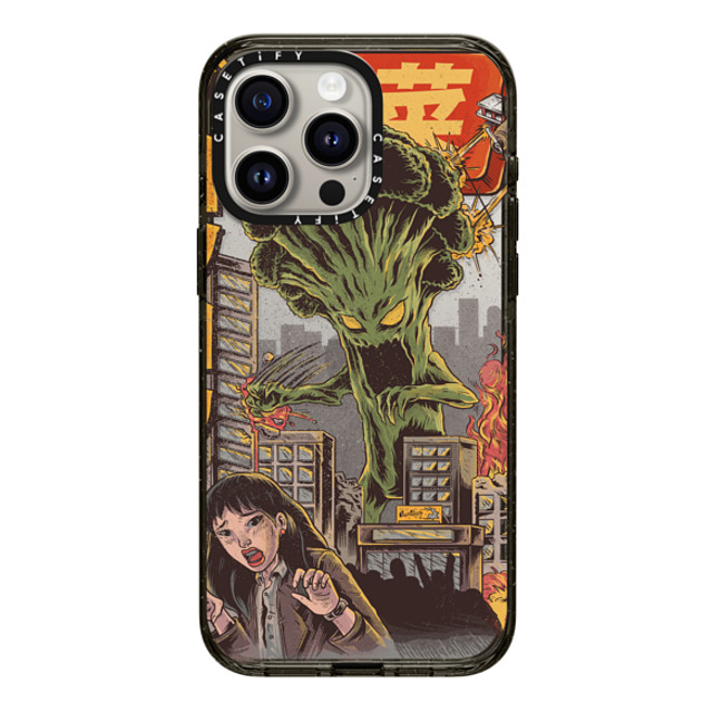 Ilustrata x CASETiFY iPhone 15 Pro Max ケース ブラック インパクトケース Broccozilla