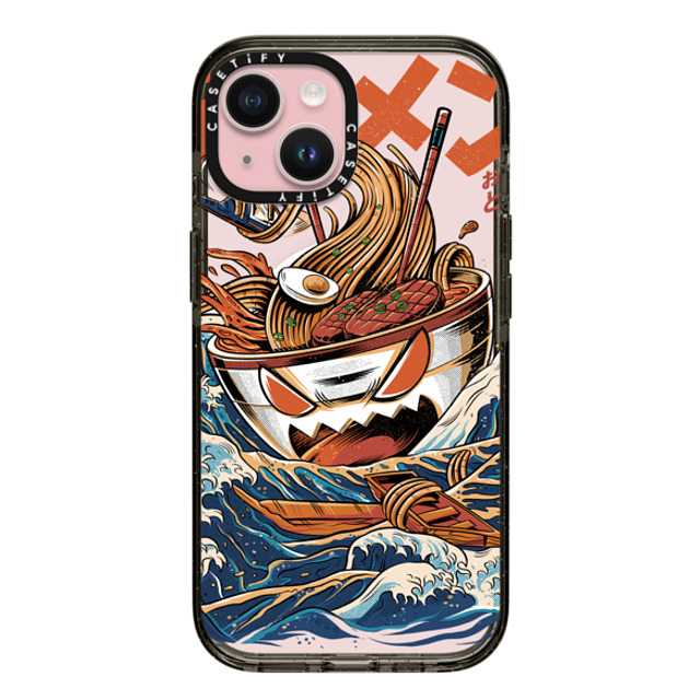 Ilustrata x CASETiFY iPhone 15 ケース ブラック インパクトケース MagSafe対応 Black Great Ramen