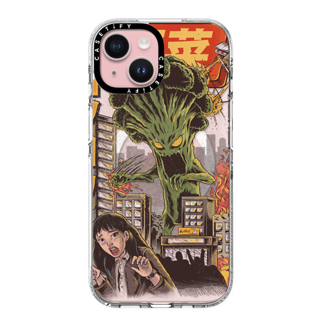 Ilustrata x CASETiFY iPhone 15 ケース クリア クリア ケース MagSafe対応 Broccozilla