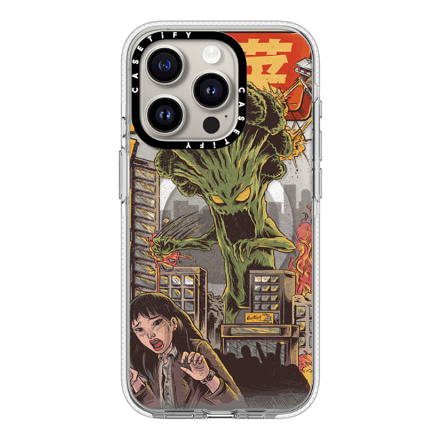 Ilustrata x CASETiFY iPhone 15 Pro ケース クリア クリア ケース MagSafe対応 Broccozilla