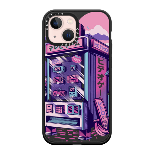 Ilustrata x CASETiFY iPhone 13 Mini �P�[�X Food,Pattern �}�b�g�u���b�N �C���p�N�g�P�[�X Retro Vending Machine
