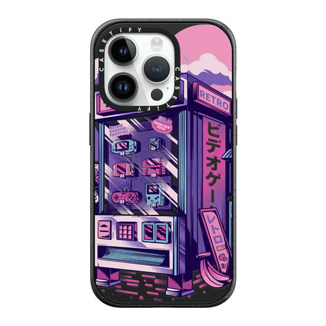 Ilustrata x CASETiFY iPhone 14 Pro ケース マットブラック インパクトケース MagSafe対応 Retro Vending Machine