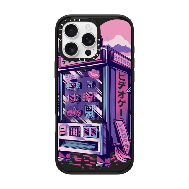 Ilustrata x CASETiFY iPhone 16 Pro Max ケース マットブラック インパクトケース MagSafe対応 Retro Vending Machine