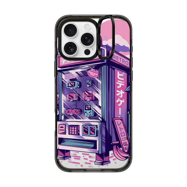 Ilustrata x CASETiFY iPhone 16 Pro Max ケース ブラック インパクトリングスタンドケース MagSafe対応 Retro Vending Machine