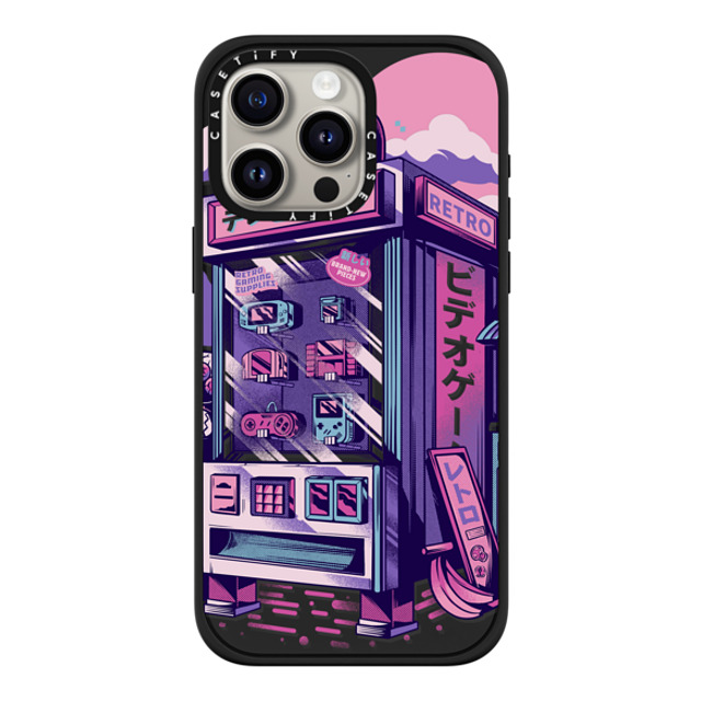 Ilustrata x CASETiFY iPhone 15 Pro Max ケース マットブラック インパクトケース MagSafe対応 Retro Vending Machine