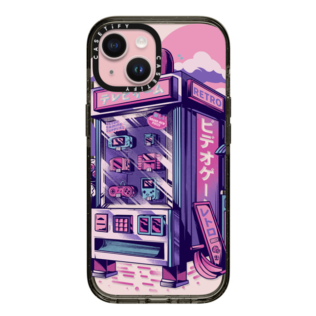 Ilustrata x CASETiFY iPhone 15 ケース ブラック インパクトケース Retro Vending Machine