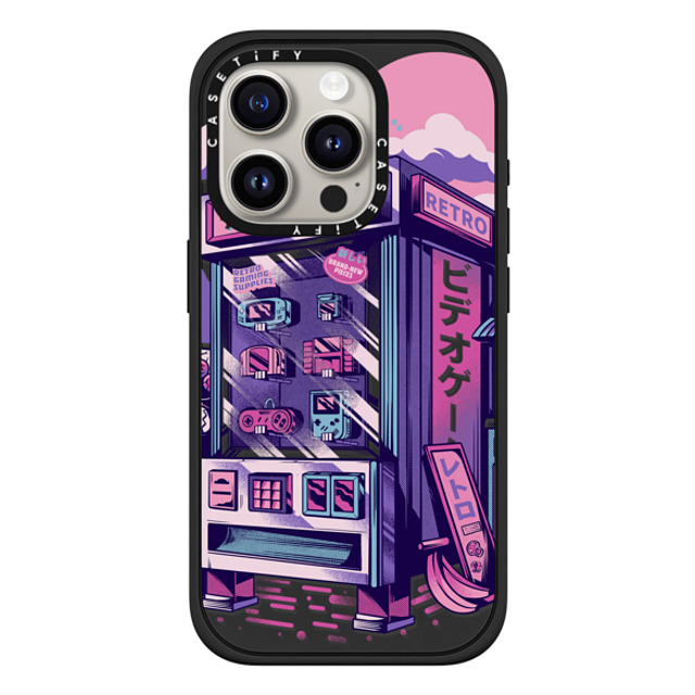 Ilustrata x CASETiFY iPhone 15 Pro ケース マットブラック インパクトケース MagSafe対応 Retro Vending Machine