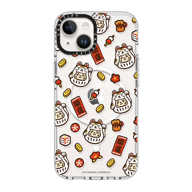 PP X MONSTER x CASETiFY iPhone 14 Case Clear Clear Case MagSafe Compatible PP Baby Lucky Cat Sticker Case PP X MONSTER x CASETiFY iPhone 14 Case Clear Clear Case MagSafe Compatible PP Baby Lucky Cat Sticker Case