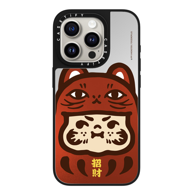 PP X MONSTER x CASETiFY iPhone 15 Pro Case Silver on Black ミラーケース MagSafe対応 PP Baby Lucky Cat Daruma Red Metallic Case PP X MONSTER x CASETiFY iPhone 15 Pro Case Silver on Black ミラーケース MagSafe対応 PP Baby Lucky Cat Daruma Red Metallic Case