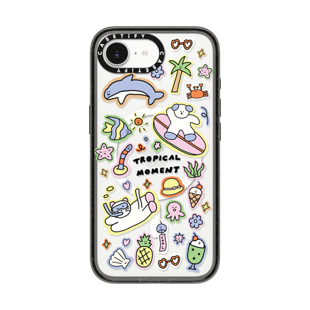 nothing here x CASETiFY iPhone 16e Case Black Impact Case MagSafe Compatible Tropical sticker Father's Day nothing here x CASETiFY iPhone 16e Case Black Impact Case MagSafe Compatible Tropical sticker Father's Day