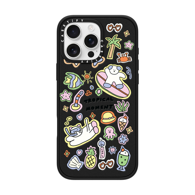 nothing here x CASETiFY iPhone 16 Pro Max ケース マットブラック インパクトケース MagSafe対応 Tropical sticker Father's Day nothing here x CASETiFY iPhone 16 Pro Max ケース マットブラック インパクトケース MagSafe対応 Tropical sticker Father's Day