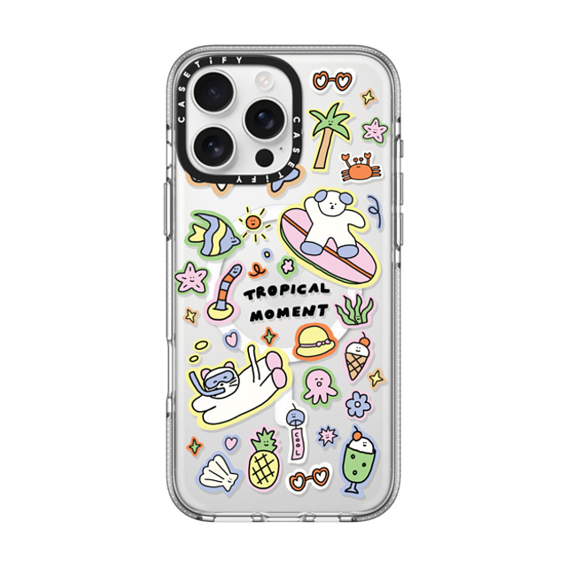 nothing here x CASETiFY iPhone 16 Pro Max Case Clear Clear Case MagSafe Compatible Tropical sticker nothing here x CASETiFY iPhone 16 Pro Max Case Clear Clear Case MagSafe Compatible Tropical sticker
