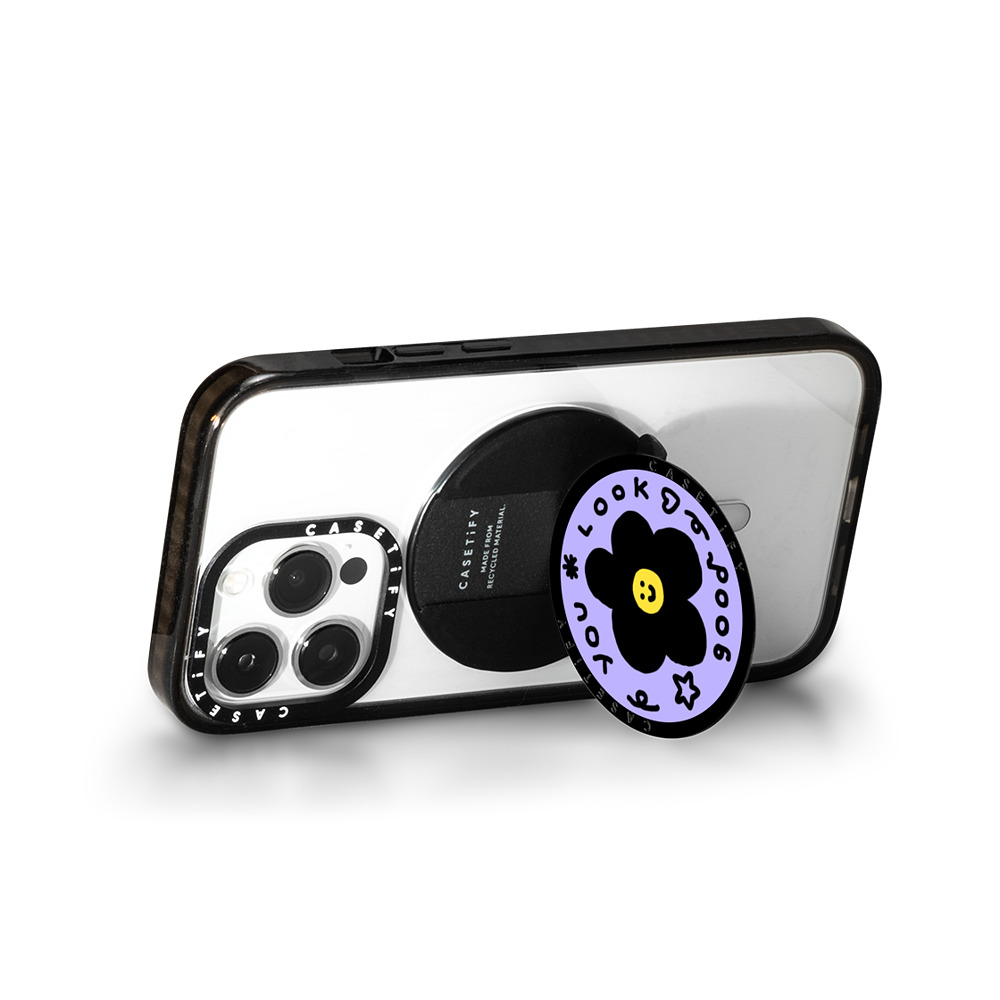 nothing here x CASETiFY Snappy グリップスタンド Black Snappy グリップスタンド MagSafe対応 You Look Good nothing here x CASETiFY Snappy グリップスタンド Black Snappy グリップスタンド MagSafe対応 You Look Good