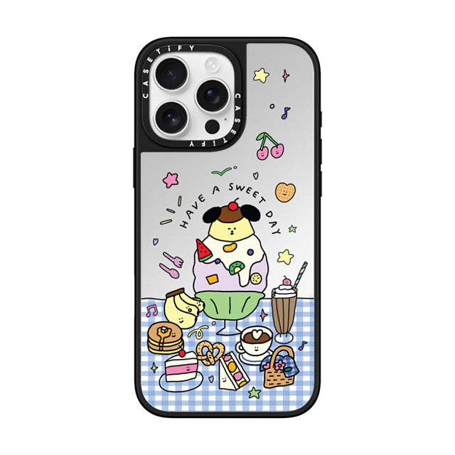 nothing here x CASETiFY iPhone 16 Pro Max Case Cherry Silver on Black ミラーケース MagSafe対応 Have a sweet day Back to School nothing here x CASETiFY iPhone 16 Pro Max Case Cherry Silver on Black ミラーケース MagSafe対応 Have a sweet day Back to School