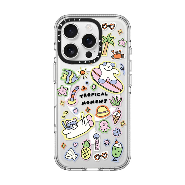 nothing here x CASETiFY iPhone 16 Pro ケース クリア クリア ケース MagSafe対応 Tropical sticker Father's Day nothing here x CASETiFY iPhone 16 Pro ケース クリア クリア ケース MagSafe対応 Tropical sticker Father's Day