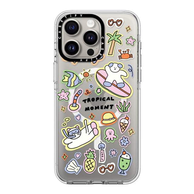 nothing here x CASETiFY iPhone 15 Pro Max Case Clear Clear Case MagSafe Compatible Tropical sticker nothing here x CASETiFY iPhone 15 Pro Max Case Clear Clear Case MagSafe Compatible Tropical sticker