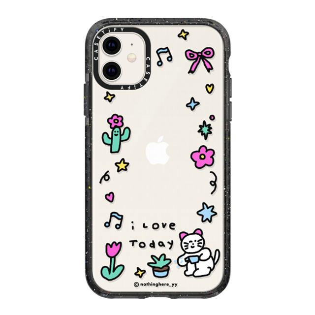nothing here x CASETiFY iPhone 11 Case Black Impact Case I Love Today nothing here x CASETiFY iPhone 11 Case Black Impact Case I Love Today