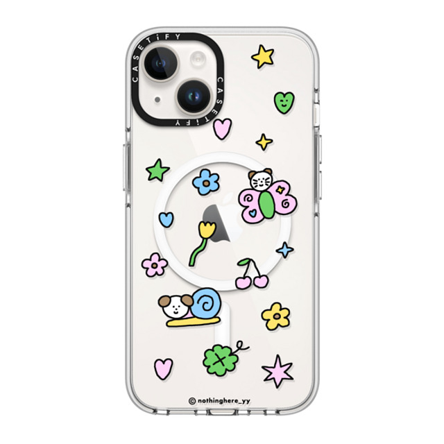 nothing here x CASETiFY iPhone 14 Case Clear Clear Case MagSafe Compatible Enjoy The Springtime nothing here x CASETiFY iPhone 14 Case Clear Clear Case MagSafe Compatible Enjoy The Springtime