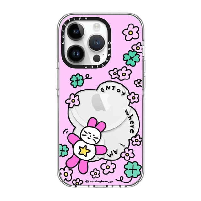 nothing here x CASETiFY iPhone 14 Pro Case Clear Clear Case MagSafe Compatible Enjoy where I am nothing here x CASETiFY iPhone 14 Pro Case Clear Clear Case MagSafe Compatible Enjoy where I am