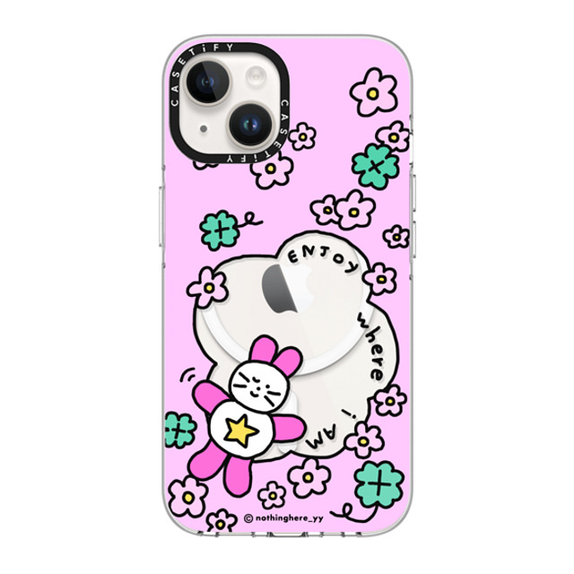 nothing here x CASETiFY iPhone 14 Case Clear Clear Case MagSafe Compatible Enjoy where I am nothing here x CASETiFY iPhone 14 Case Clear Clear Case MagSafe Compatible Enjoy where I am