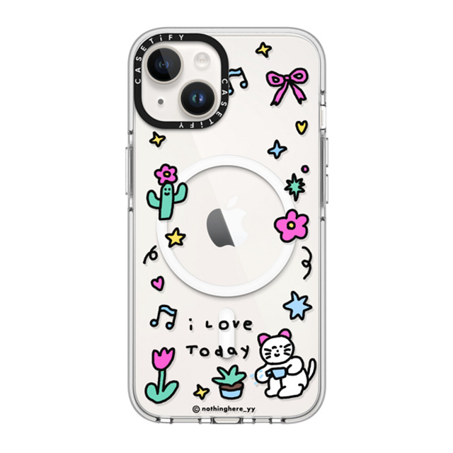 nothing here x CASETiFY iPhone 14 Case Clear Clear Case MagSafe Compatible I Love Today nothing here x CASETiFY iPhone 14 Case Clear Clear Case MagSafe Compatible I Love Today
