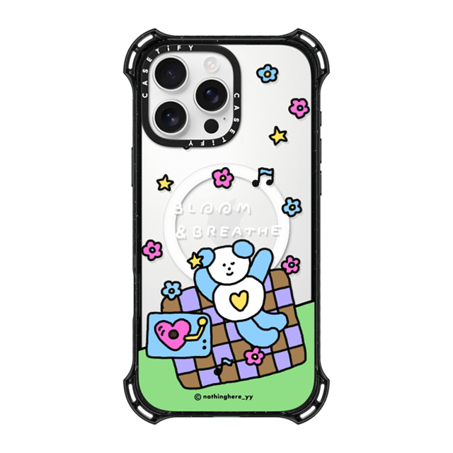nothing here x CASETiFY iPhone 16 Pro Max Case Black バウンスケース Bloom and Breathe nothing here x CASETiFY iPhone 16 Pro Max Case Black バウンスケース Bloom and Breathe