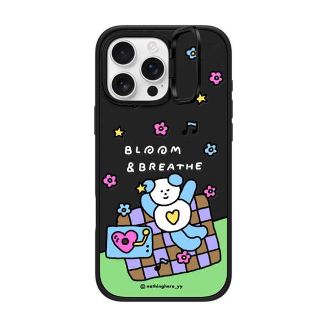 nothing here x CASETiFY iPhone 16 Pro Max Case Matte Black インパクトリングスタンドケース MagSafe対応 Bloom and Breathe nothing here x CASETiFY iPhone 16 Pro Max Case Matte Black インパクトリングスタンドケース MagSafe対応 Bloom and Breathe