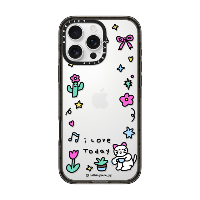 nothing here x CASETiFY iPhone 16 Pro Max Case ブラック インパクトケース I Love Today Mother's Day nothing here x CASETiFY iPhone 16 Pro Max Case ブラック インパクトケース I Love Today Mother's Day