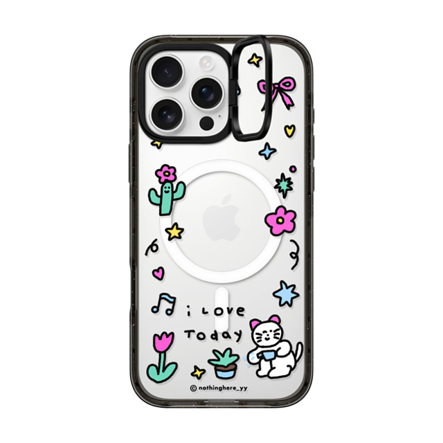 nothing here x CASETiFY iPhone 16 Pro Max Case Black インパクトリングスタンドケース MagSafe対応 I Love Today nothing here x CASETiFY iPhone 16 Pro Max Case Black インパクトリングスタンドケース MagSafe対応 I Love Today