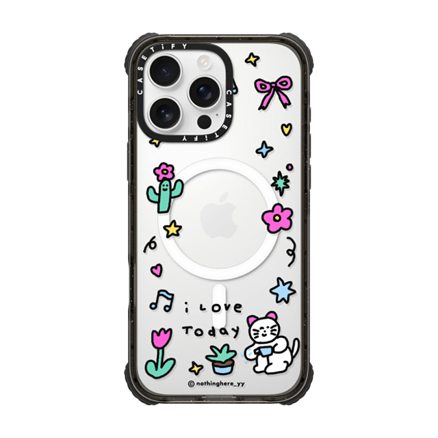 nothing here x CASETiFY iPhone 16 Pro Max Case Black ウルトラ インパクトケース MagSafe 対応 I Love Today nothing here x CASETiFY iPhone 16 Pro Max Case Black ウルトラ インパクトケース MagSafe 対応 I Love Today