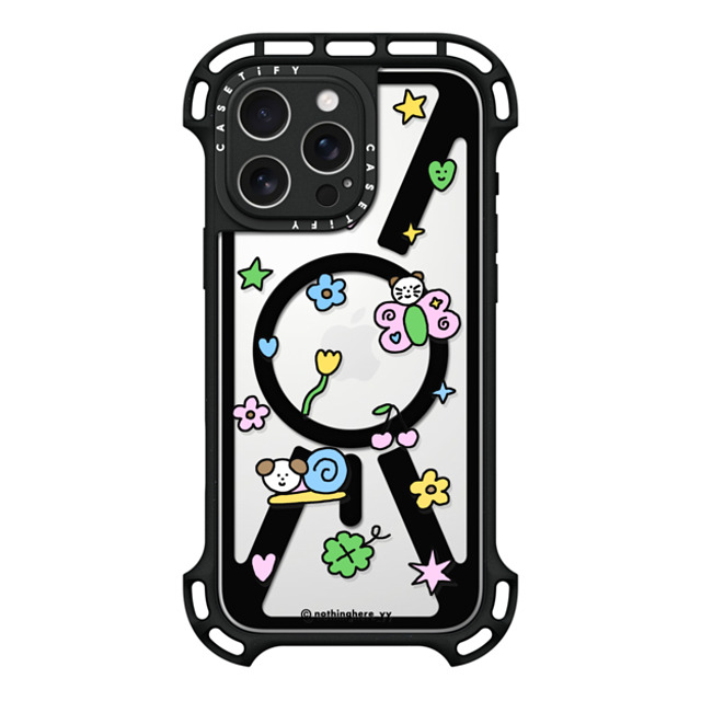 nothing here x CASETiFY iPhone 16 Pro Max Case Black ウルトラ バウンスケース MagSafe対応 Enjoy The Springtime nothing here x CASETiFY iPhone 16 Pro Max Case Black ウルトラ バウンスケース MagSafe対応 Enjoy The Springtime
