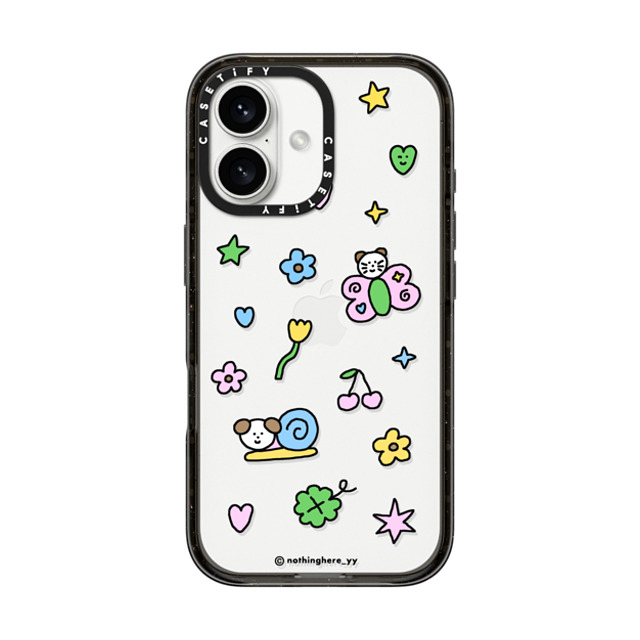 nothing here x CASETiFY iPhone 16 Case Black Impact Case Enjoy The Springtime nothing here x CASETiFY iPhone 16 Case Black Impact Case Enjoy The Springtime
