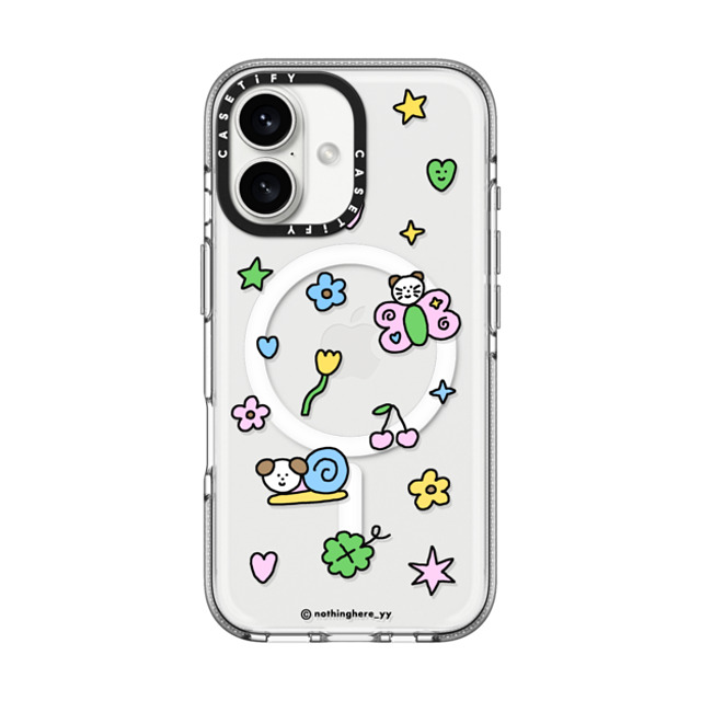 nothing here x CASETiFY iPhone 16 Case Clear Clear Case MagSafe Compatible Enjoy The Springtime nothing here x CASETiFY iPhone 16 Case Clear Clear Case MagSafe Compatible Enjoy The Springtime