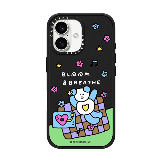 nothing here x CASETiFY iPhone 16 Case Matte Black Impact Case MagSafe Compatible Bloom and Breathe nothing here x CASETiFY iPhone 16 Case Matte Black Impact Case MagSafe Compatible Bloom and Breathe