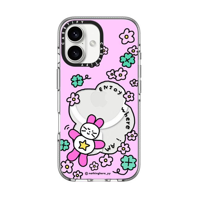 nothing here x CASETiFY iPhone 16 Case Clear Clear Case MagSafe Compatible Enjoy where I am nothing here x CASETiFY iPhone 16 Case Clear Clear Case MagSafe Compatible Enjoy where I am