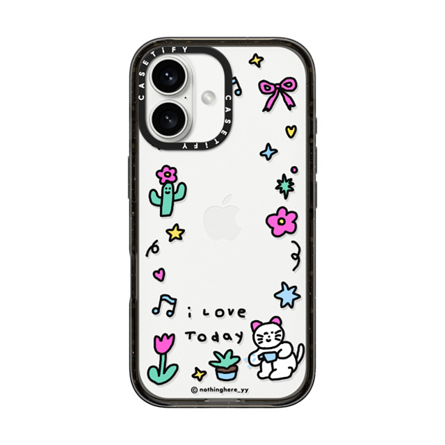 nothing here x CASETiFY iPhone 16 Case Black Impact Case I Love Today nothing here x CASETiFY iPhone 16 Case Black Impact Case I Love Today