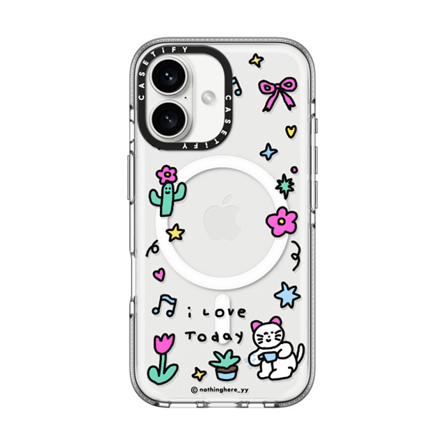 nothing here x CASETiFY iPhone 16 Case Clear Clear Case MagSafe Compatible I Love Today nothing here x CASETiFY iPhone 16 Case Clear Clear Case MagSafe Compatible I Love Today
