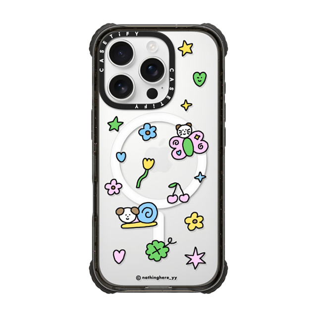 nothing here x CASETiFY iPhone 16 Pro Case Black ウルトラ インパクトケース MagSafe 対応 Enjoy The Springtime nothing here x CASETiFY iPhone 16 Pro Case Black ウルトラ インパクトケース MagSafe 対応 Enjoy The Springtime