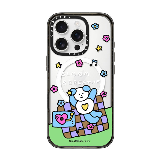 nothing here x CASETiFY iPhone 16 Pro Case Black Impact Case MagSafe Compatible Bloom and Breathe nothing here x CASETiFY iPhone 16 Pro Case Black Impact Case MagSafe Compatible Bloom and Breathe