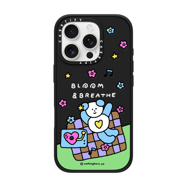 nothing here x CASETiFY iPhone 16 Pro Case Matte Black Impact Case MagSafe Compatible Bloom and Breathe nothing here x CASETiFY iPhone 16 Pro Case Matte Black Impact Case MagSafe Compatible Bloom and Breathe