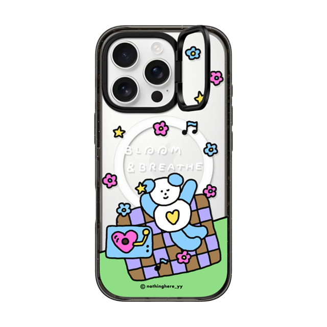 nothing here x CASETiFY iPhone 16 Pro Case Black インパクトリングスタンドケース MagSafe対応 Bloom and Breathe nothing here x CASETiFY iPhone 16 Pro Case Black インパクトリングスタンドケース MagSafe対応 Bloom and Breathe