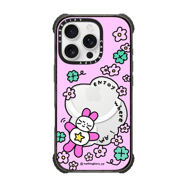 nothing here x CASETiFY iPhone 16 Pro Case Black ウルトラ インパクトケース MagSafe 対応 Enjoy where I am nothing here x CASETiFY iPhone 16 Pro Case Black ウルトラ インパクトケース MagSafe 対応 Enjoy where I am