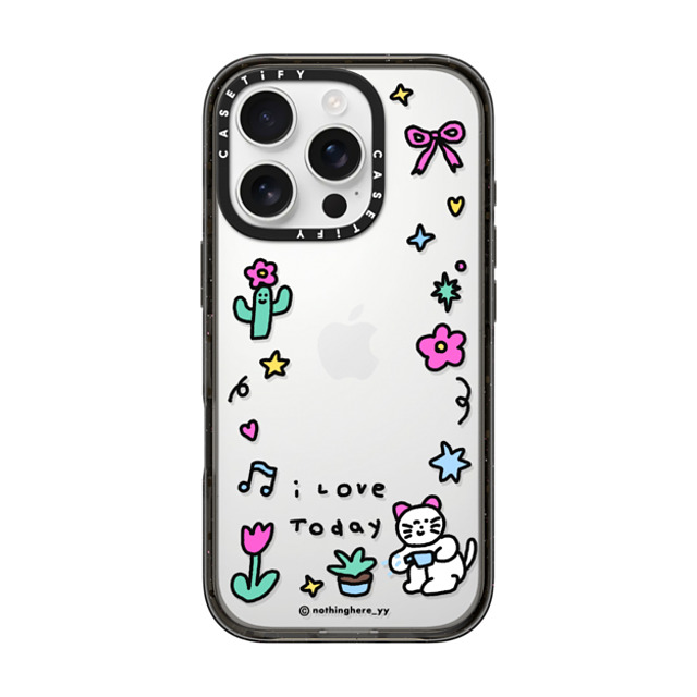 nothing here x CASETiFY iPhone 16 Pro Case Black Impact Case I Love Today nothing here x CASETiFY iPhone 16 Pro Case Black Impact Case I Love Today