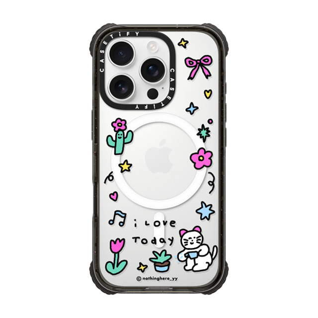 nothing here x CASETiFY iPhone 16 Pro Case Black ウルトラ インパクトケース MagSafe 対応 I Love Today nothing here x CASETiFY iPhone 16 Pro Case Black ウルトラ インパクトケース MagSafe 対応 I Love Today