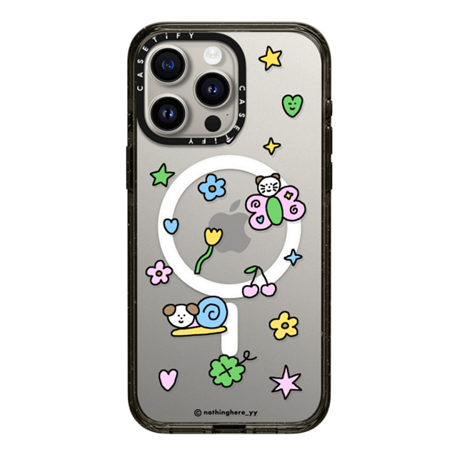 nothing here x CASETiFY iPhone 15 Pro Max Case Black Impact Case MagSafe Compatible Enjoy The Springtime nothing here x CASETiFY iPhone 15 Pro Max Case Black Impact Case MagSafe Compatible Enjoy The Springtime